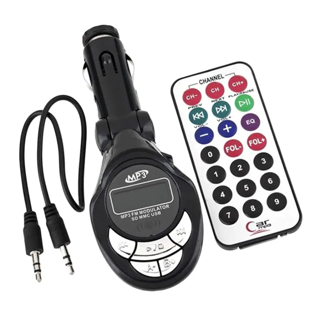 4 в 1 Автомобильный MP3 плеер беспроводной fm передатчик модулятор USB CD MMC пульт