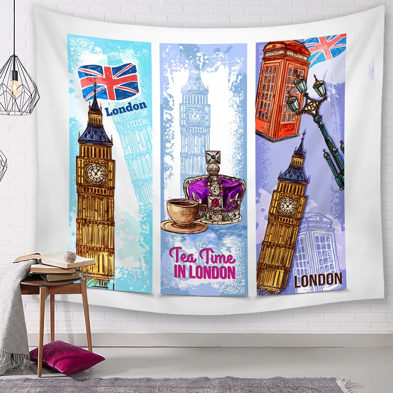 

Architecture series printed tapestry wall blanket beach towel tablecloth background cloth Nordic cloth hanging cloth tapestry