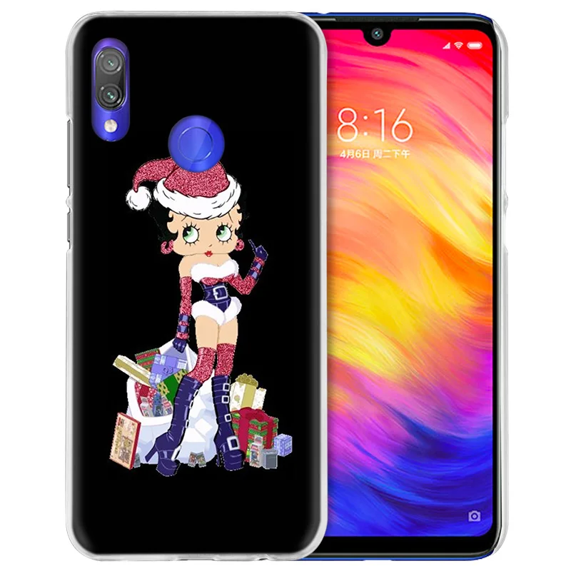 Чехол для Xiaomi Redmi Note 7 7A фотоаппаратов моментальной печати 7S 6 6A 5 Y3 K20 mi 8 до 9 лет CC9 CC9E A1 A2 A3 играть F1 Lite Pro Plus Betty Boop мультфильм