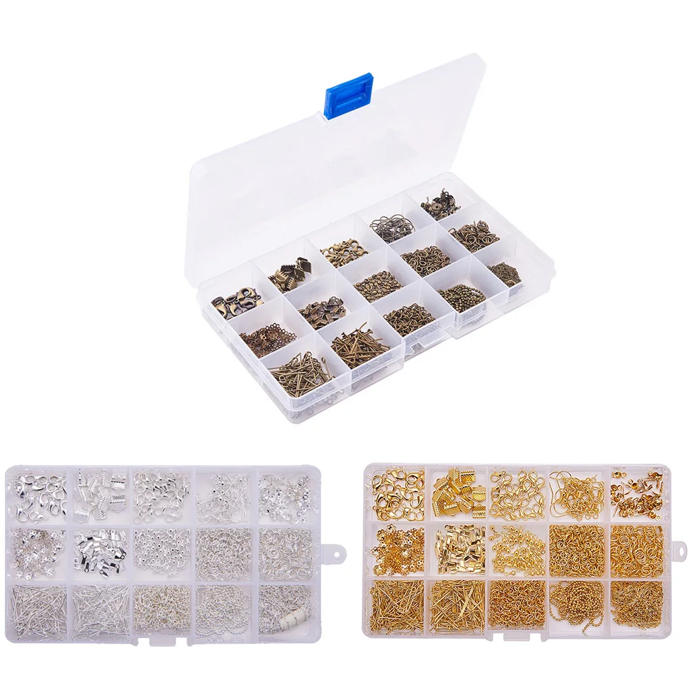 

Jewelry Making Set Jump Ring Lobster Clasp Pin Chain Ear Hook For DIY Pendant Jewelry Making Kit Supplies Accessories