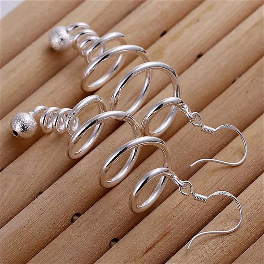 

925 Sterling Silver Revolving Lantern Pendant Earrings For Woman Wedding Engagement Fashion Party Charm Jewelry Gift