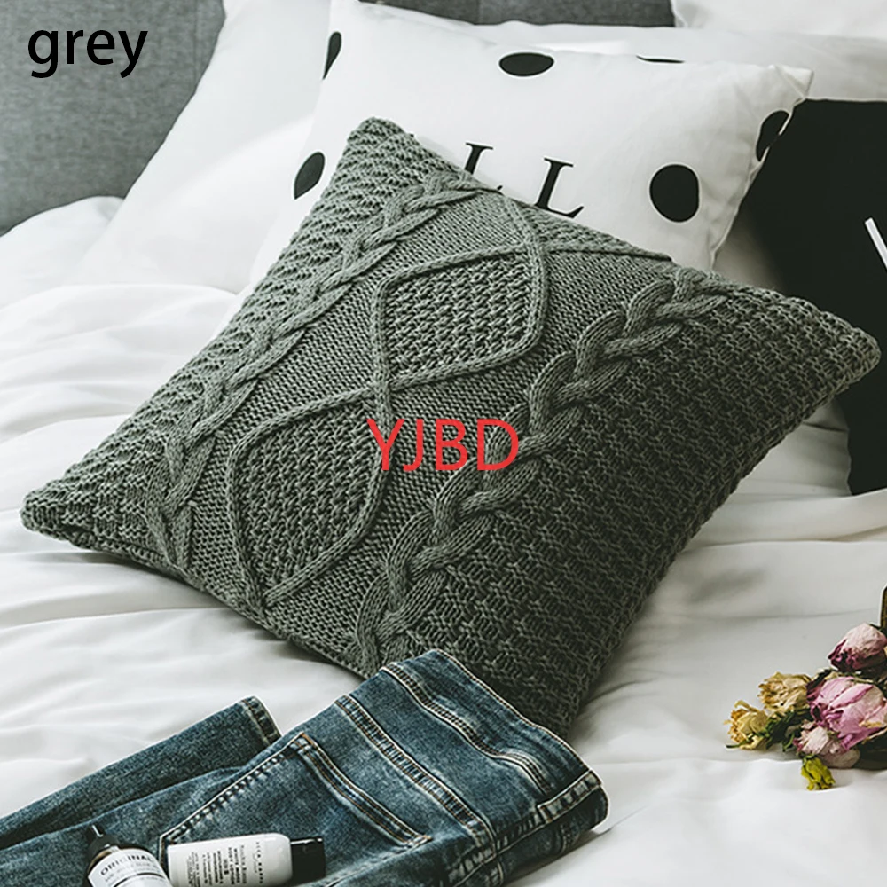 

Nordic Knitted Pillow Cover Cushion Cover Pillowcase Home Soft Decor Coreless Pillow Cushion Cover Car Decor Photography Props