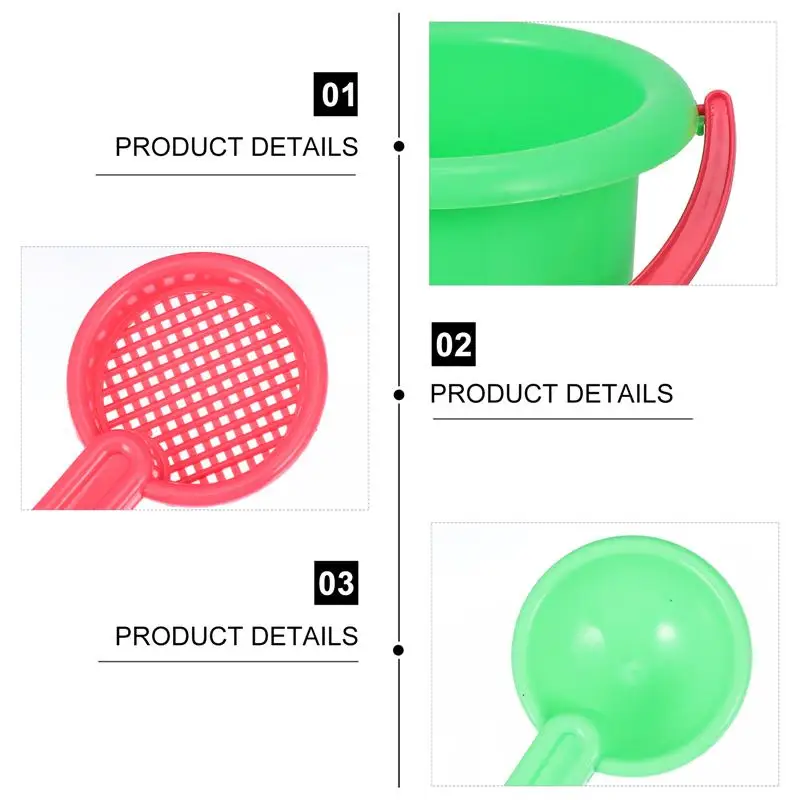 

6pcs Useful Decorative Mini Bucket Toy Kid Sand Bucket Children Sand Bucket for Children Kids