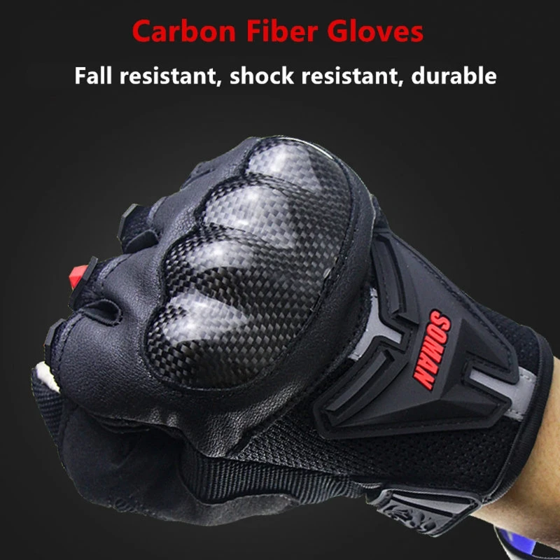

Motorcycle Gloves Carbon Fiber Motocross Motorbike Biker Racing Car Riding Moto Gloves Screen Touch Breathable Gloves