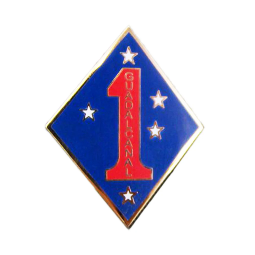 Идентификация боевой команды Гуадалканала 1-й дивизии США, бейдж; Брошь на булавке