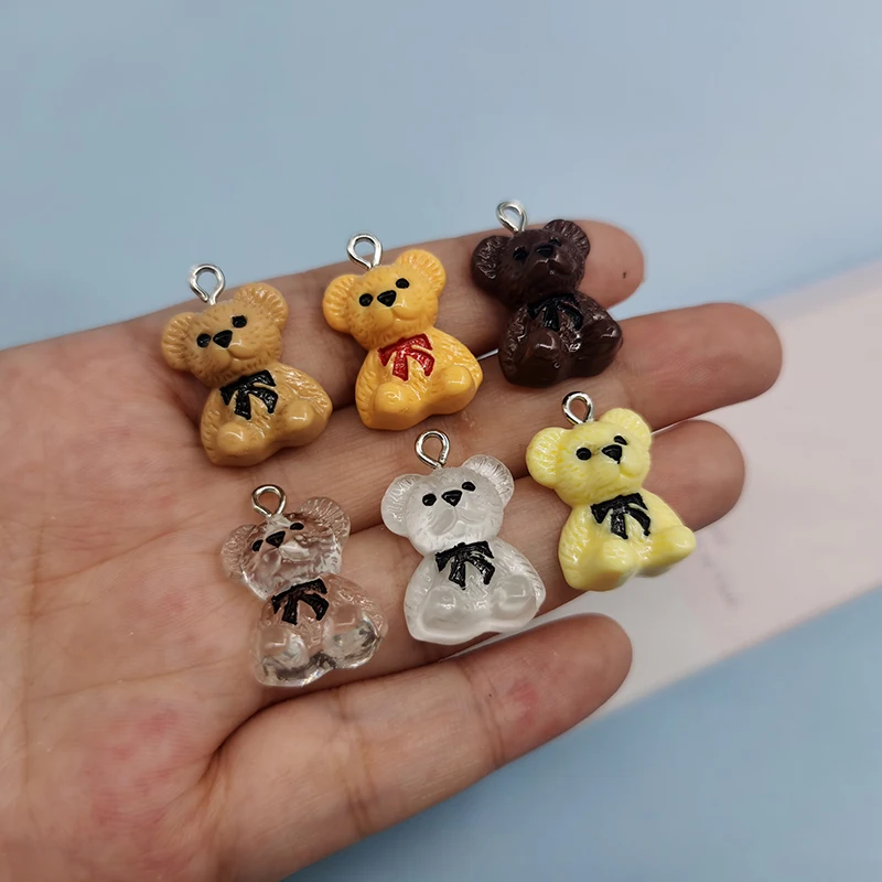 

10 шт. Модный Резиновый бант, галстук-бабочка, медведь, подвески, ювелирные изделия, сделай сам, искусственное животное, ожерелье, серьги, аксе...