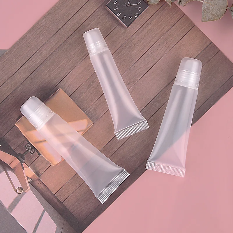 10ml 15ml Empty Lip Gloss Tubes with Funnels Clear Soft Container Refillable Lipgloss for DIY Cosmetic Makeup | Красота и здоровье