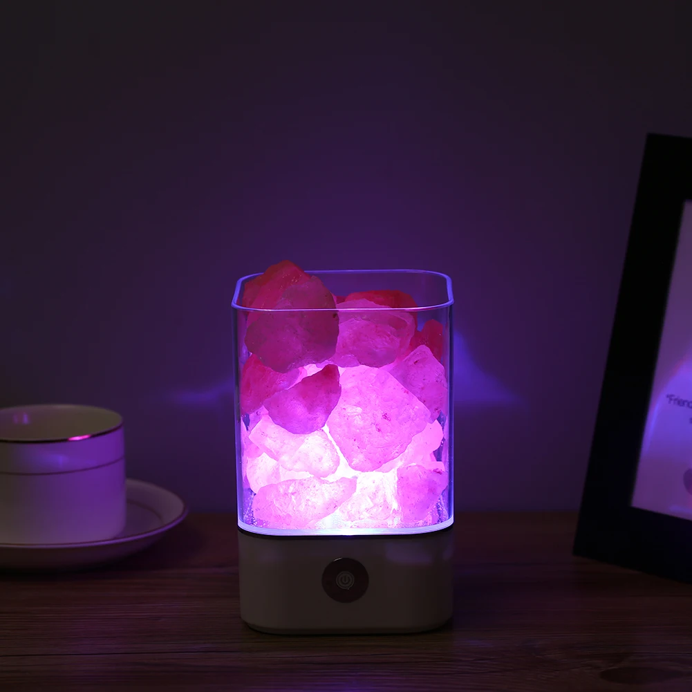 salt light Звездное небо 3D принт Звезда Луна лампа красочный лунный светильник сменный сенсорный домашний декор креативный подарок светодиодный ночной Светильник Galaxy с подставкой - Испускаемый цвет: salt light