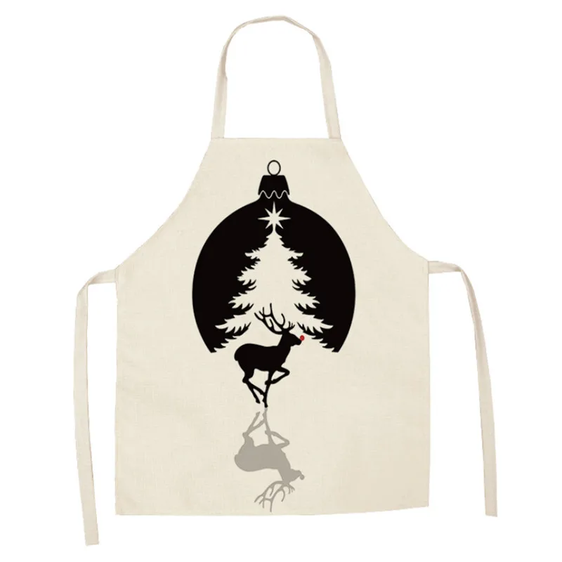 1 шт. веселый новогодний фартук для женщин сарафан Санта Клаус хлопковые льняные