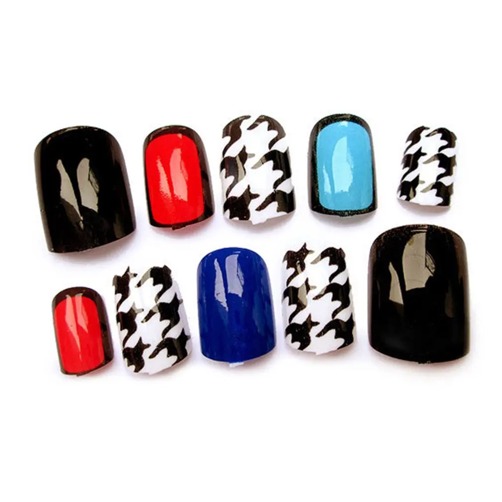 24 шт. женские накладные ногти красивые наклейки для ногтевого дизайна набор