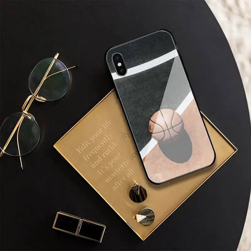 

Basketball Phone Case For Iphone 11 Pro XR XS MAX 8 X 7 6S 6 Plus Tempered Glass Cove Fundas