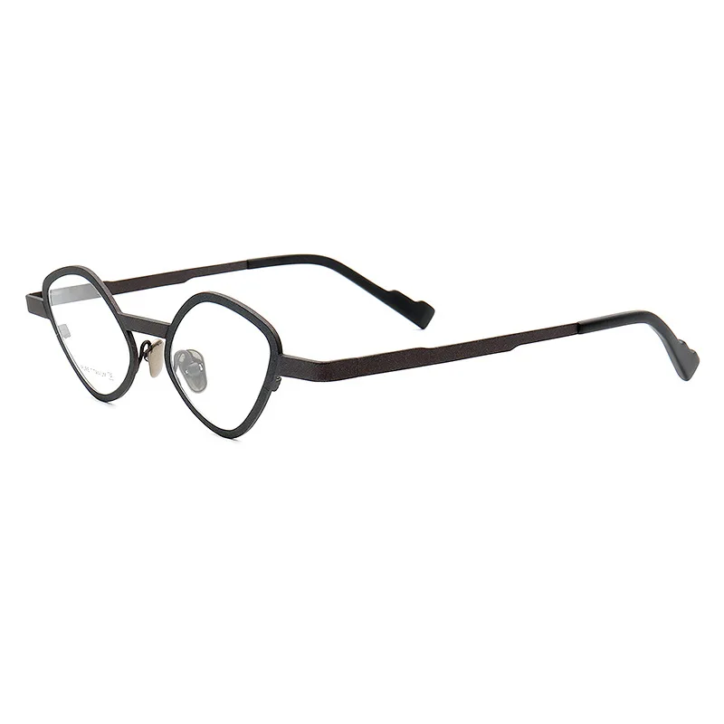 

Polygon Eyeglasses Men Women Titanium Glasses Frame Man High Quality Brand Ultra Light Spectacles for Prescription