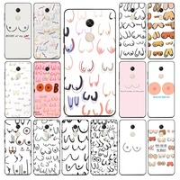 yndfcnb boobs art print phone case for redmi note 4 5 7 8 9 pro 8t 5a 4x case