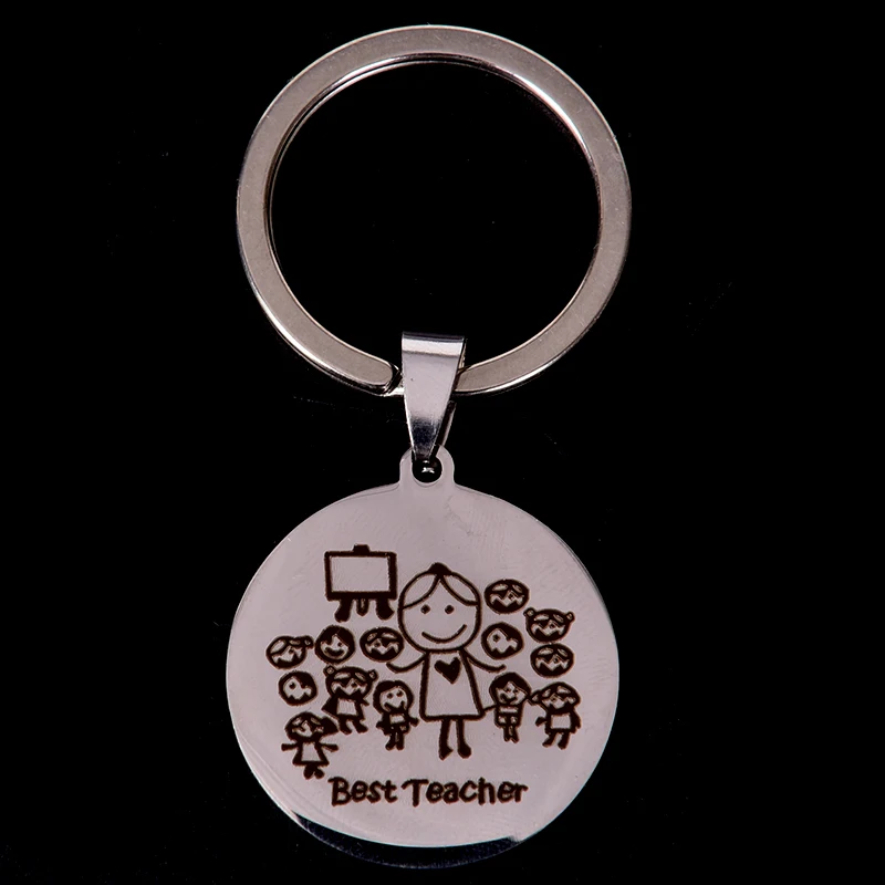 

1 Pcs Stainless Steel Keychain Teacher Thanksgiving Gift Teacher'S Day Teacher Jewelry Student Send Teacher Gift