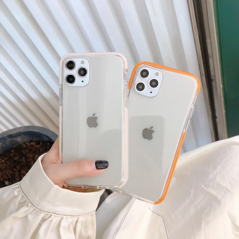 Противоударный карамельный цвет чехол для телефона для iPhone 11 11Pro Max XR XS X XS Max 7 8 6 6S Plus мягкая прозрачная задняя крышка capa