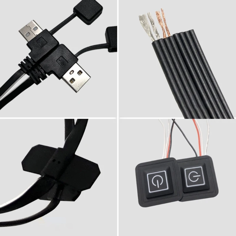Зимняя теплая электрическая одежда с USB набор нагревательных подушек теплый