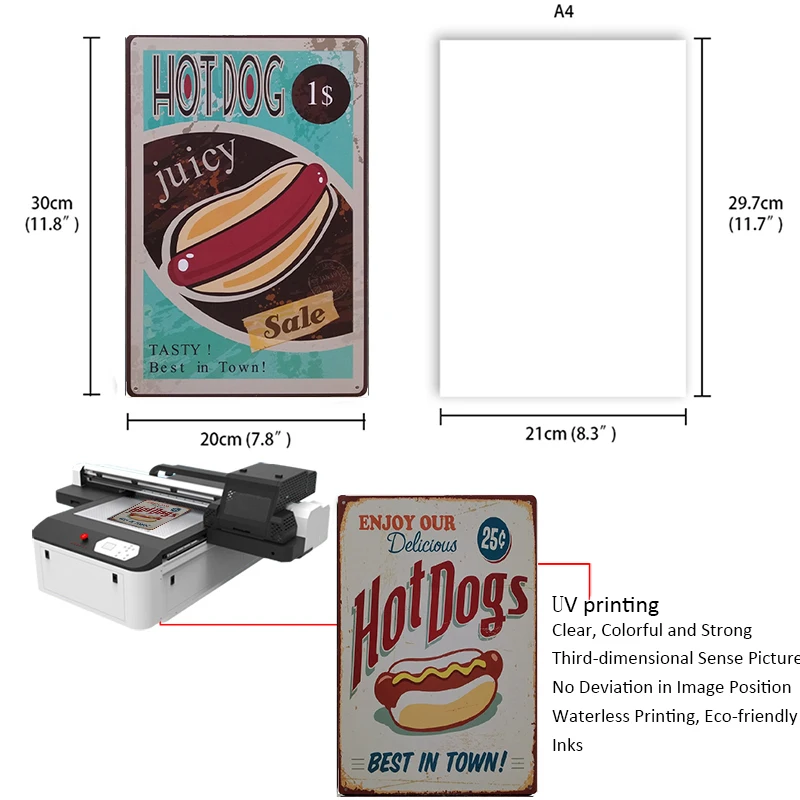 Быстрое питание Меню Бургер Хот Доги Время Пицца Ретро Металлический Знак Декорация Магазин Дом Стена Декор Тин Винтажная Пластина Постер