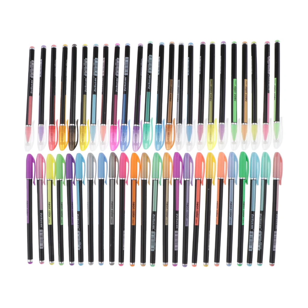 

12/16/24/36/48 Colors Gel Pens Set, Glitter Gel Pen for Adult Students Coloring Books Journals Drawing Doodling Art Markers
