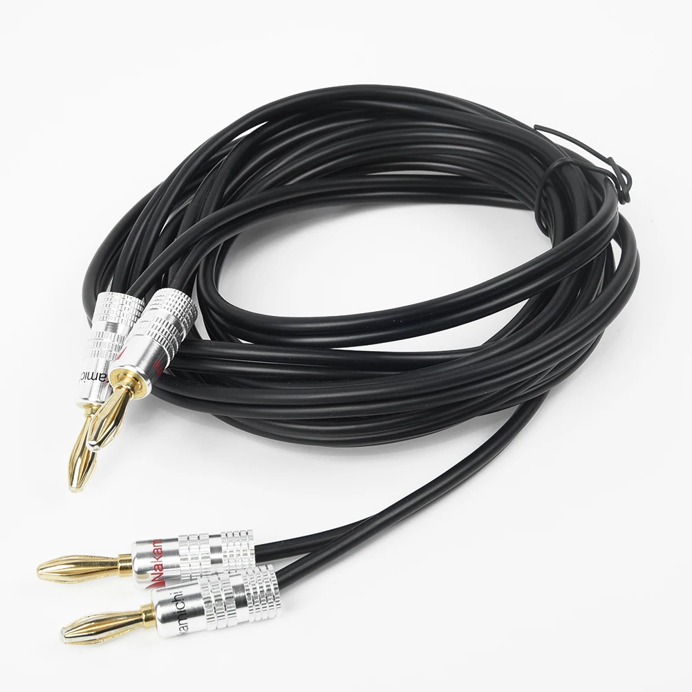

Cord Cable With Banana Plug Connector 3 meter Audio Speaker Electronics