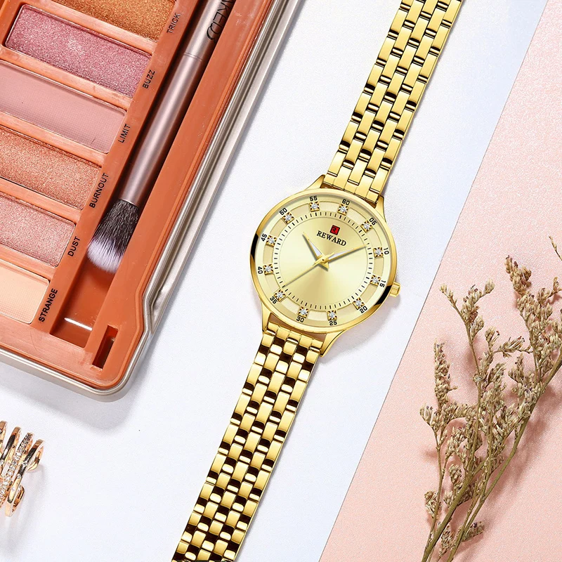 Women's Watches Luxury Gold Ultra-thin Watch Quartz Crystal Women Watches Waterproof Rose Gold Watch Ladies Zegarek Damski