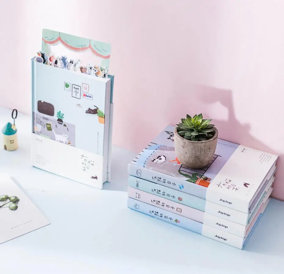Korean Kawaii Cute Cat Home Daily Schedule Personal Planner Organizer Notebook Agenda Planbook A5 Best For Student Gift | Канцтовары для