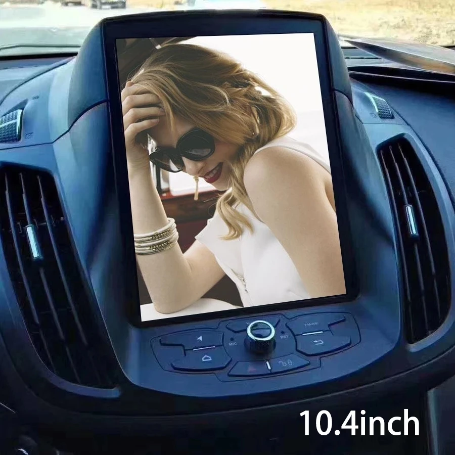Автомобильное радио с экраном 10 4 дюйма Тесла для Ford Kuga C-max Escape 2013-2015-2018 Android 11