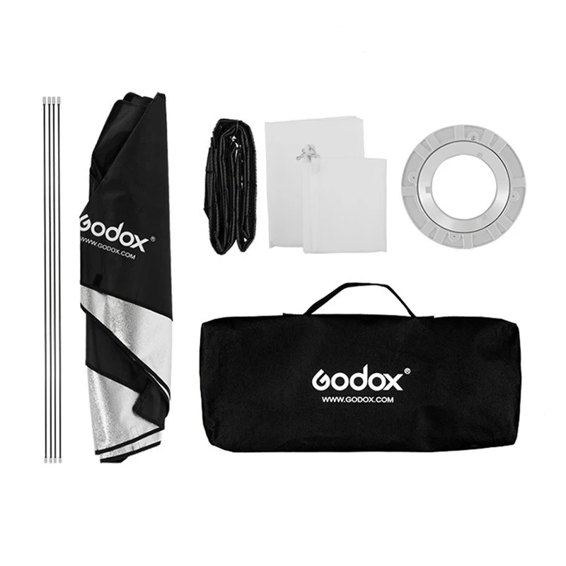 Godox 12 дюймов x 47 30x120 см Прямоугольный софтбокс с сотовой сеткой для фотовспышки