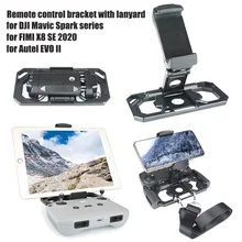 Remote Control Tablet Phone Holder Foldable Bracket with Lanyard for Mavic Air 2s Mini 2 Pro Spark FIMI X8 SE Drone Accessories