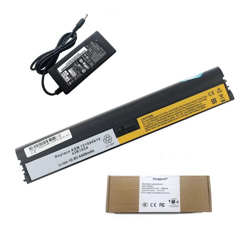 

4400mAh ASM 43R1954 Laptop Battery + 20V 3.25A AC Charger for Lenovo 3000 Y300 Y310 Y310a 7759 9449 9454 F31 F31A FRU 121TS050Q