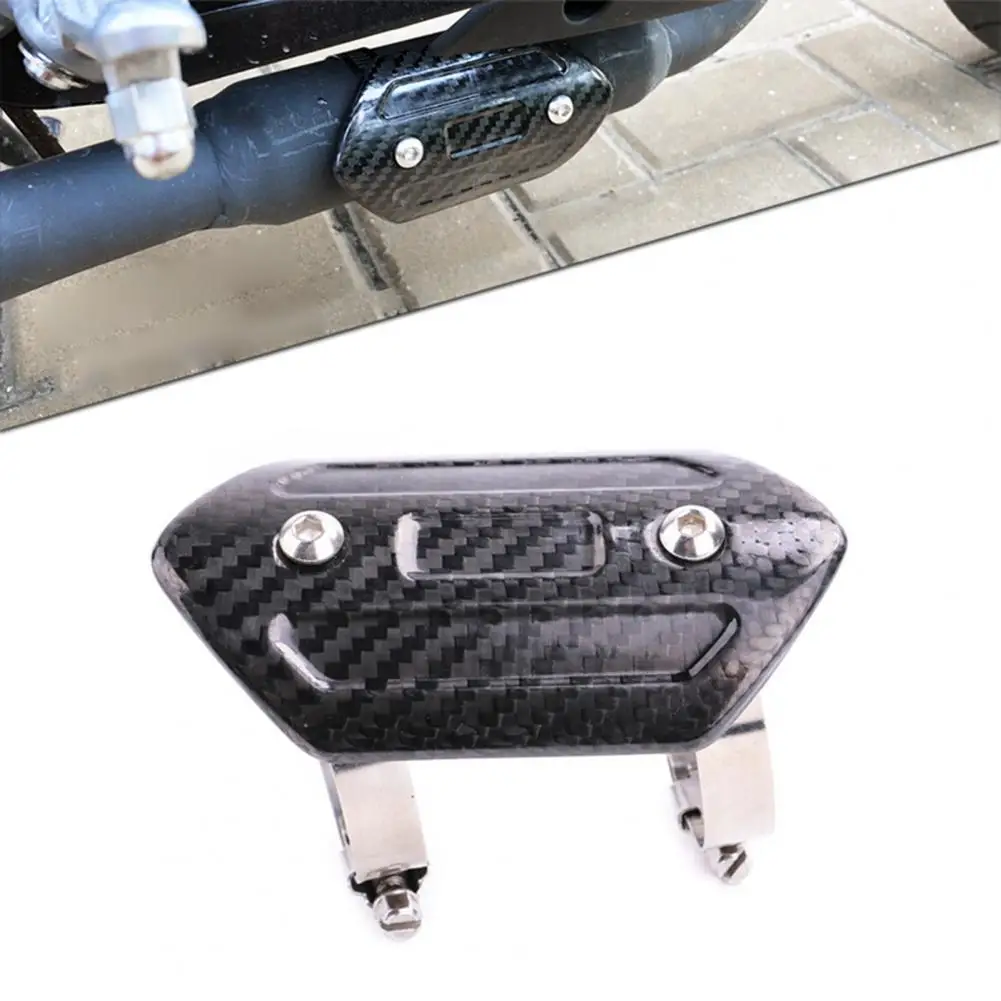 

Motorcycle Heat Guard Universal Heat-resistant Carbon Fiber Texture Exhaust Pipe Protector Cover for Scooter