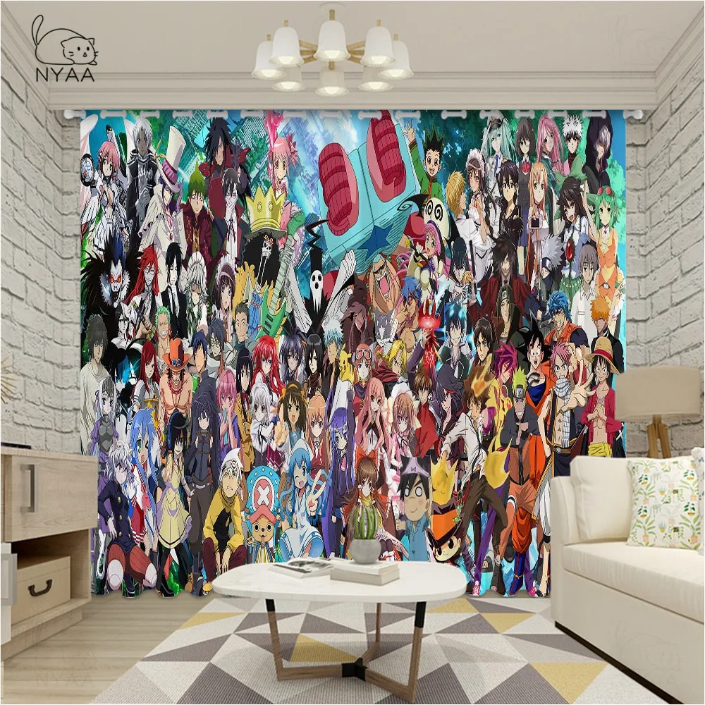 Шторы атака на Титанов занавески из ткани для окон в спальне кухне гостиной