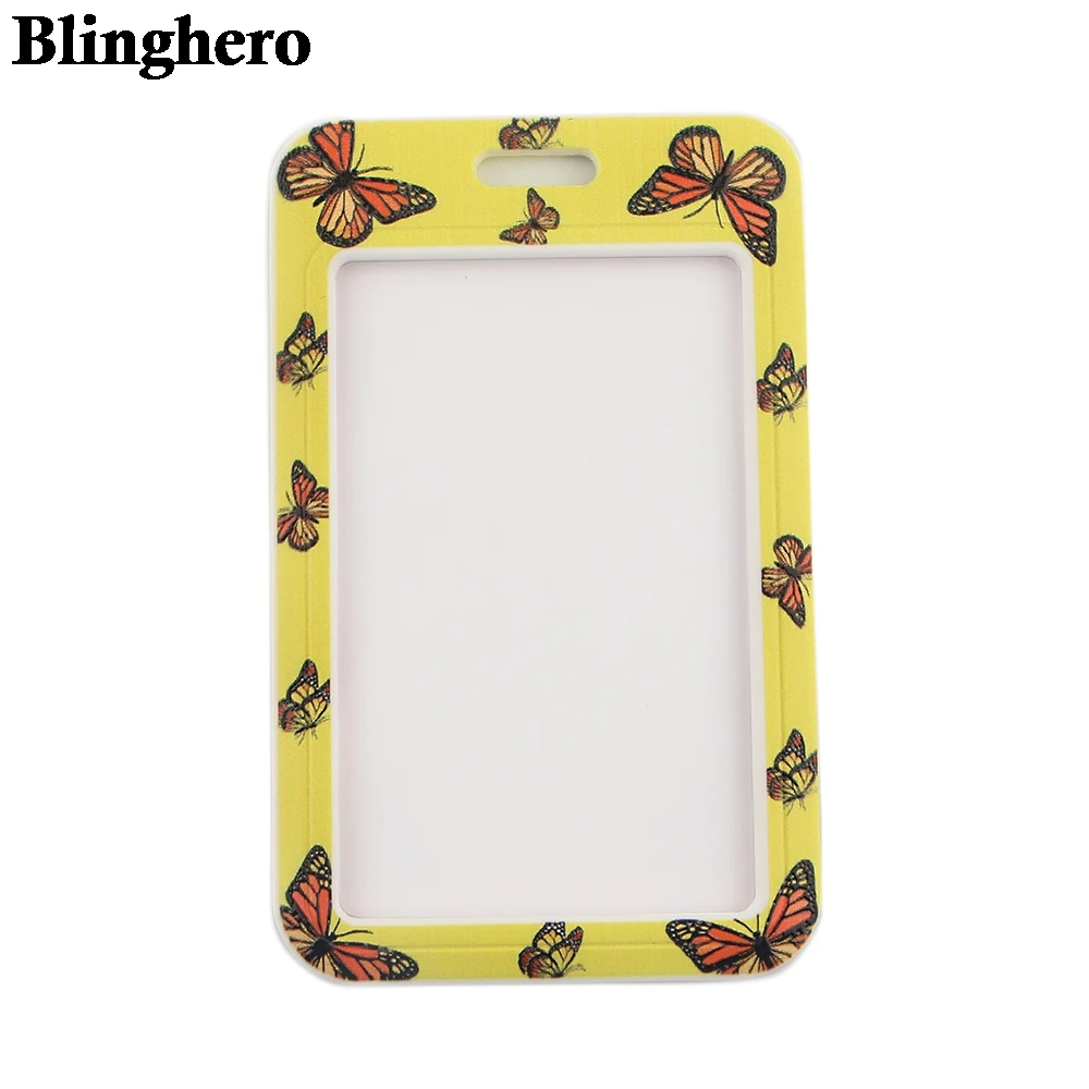 

CB069 Butterfly Cute Name Tag ID Badge Case Bank Credit Card Badge Holder Accessories Office Stationery Supplies