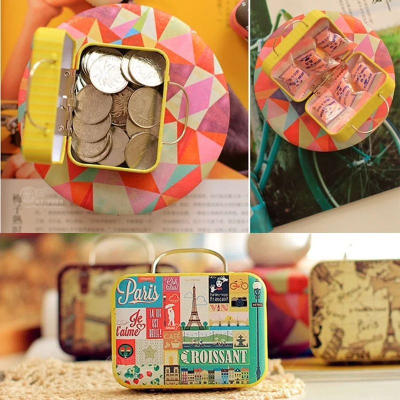 Винтажная мини коробка для конфет в форме чемодана хранения подарков на день