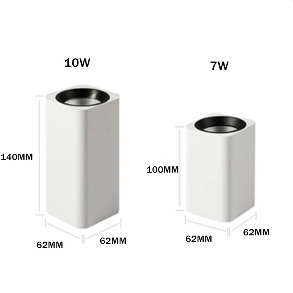 Квадратный светодиодный потолочный светильник [DBF] 10 Вт 7 черный/белый 3000K/4000K/6000K