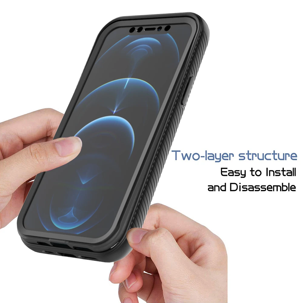 360 Прозрачный чехол для iPhone 13 12 Mini 11 Pro XS Max X 7 8 6 6S Plus полная защита армированный