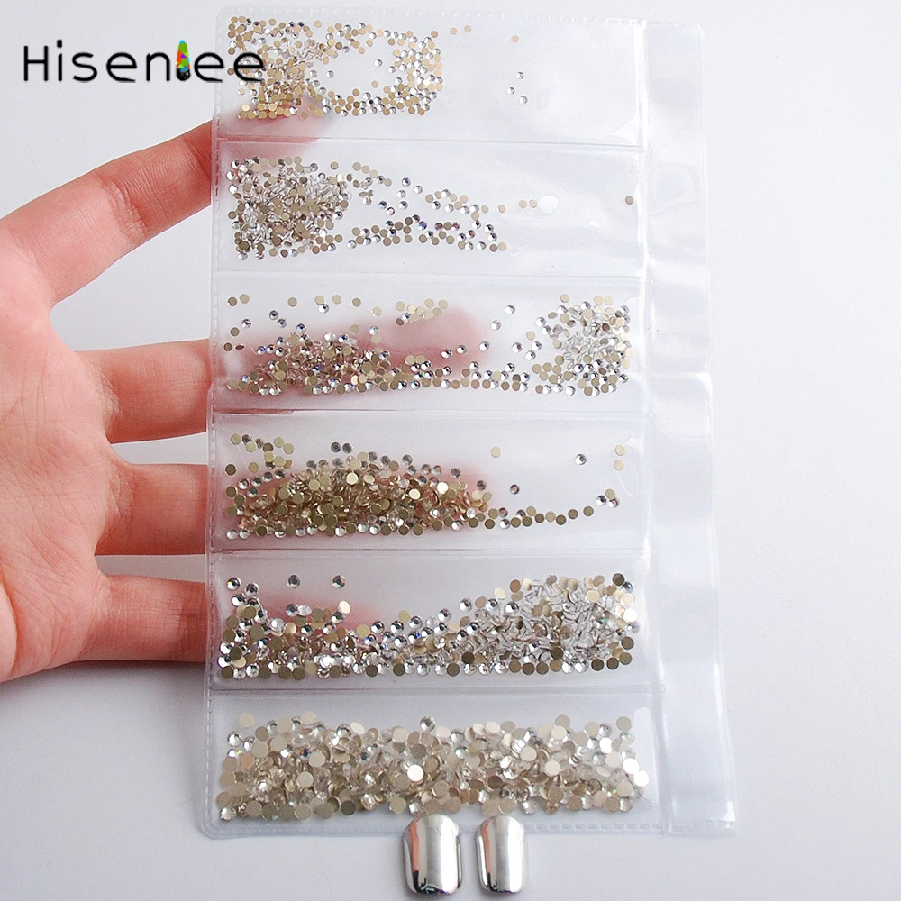 Hisenlee AAAAA лучшее качество 6 размеров SS3 SS10 Кристальный не горячий ремонт плоские