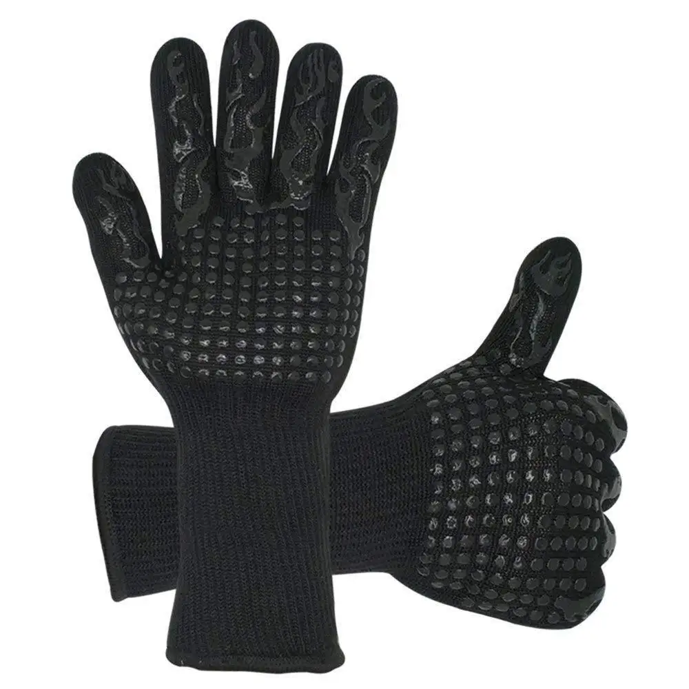 

BBQ Gloves High Temperature Resistance Oven Mitts 800 Degrees Fireproof Grill Thermal Insulation Microwave Gloves for kitchen