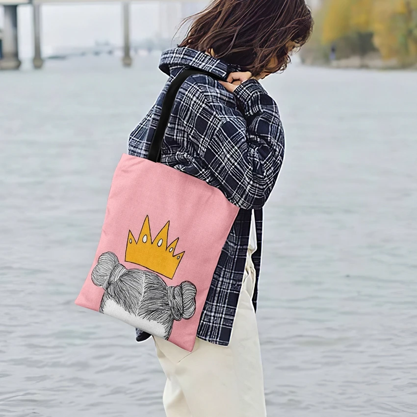 Сумка женская розовая с принтом | Багаж и сумки