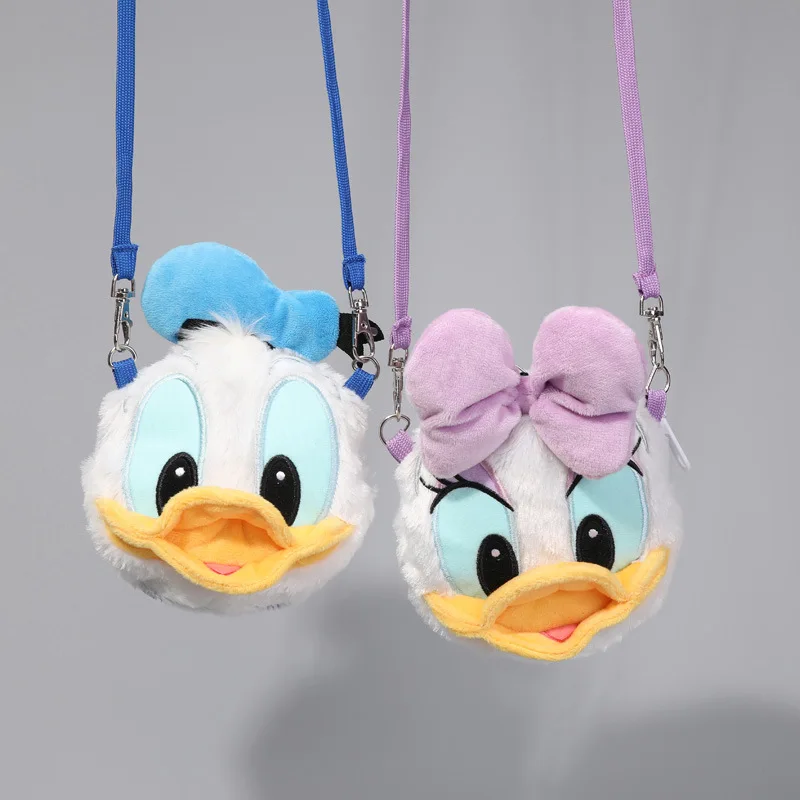 Disney-Bolso de juguete de peluche del pato Donald para niños, llavero colgante con diseño de dibujos animados, bolsa para teléfono, regalo de cumpleaños y Navidad
