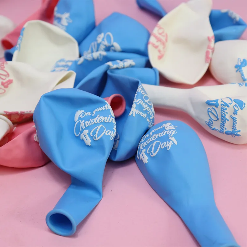 10 шт. 12 дюймовые латексные шары на крестины украшения для детского душа гелиевые