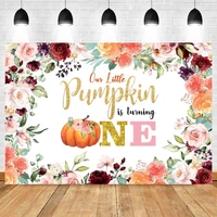 autumn pumpkin flower newborn baby shower birthday photography backdrop custom vinyl photographic background photozone prop