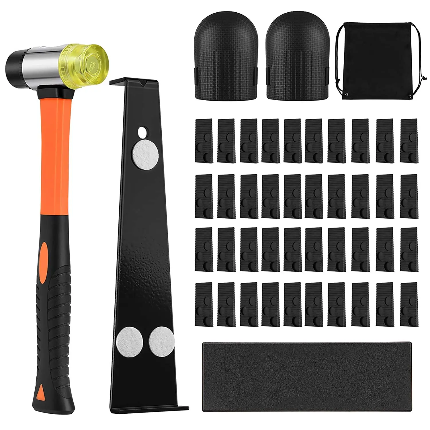 

Laminate Installation Tool Set Wood Flooring Top Quality Wooden Floor Fitting Kit with Fiberglass Handle Mallet Spacers Backpack