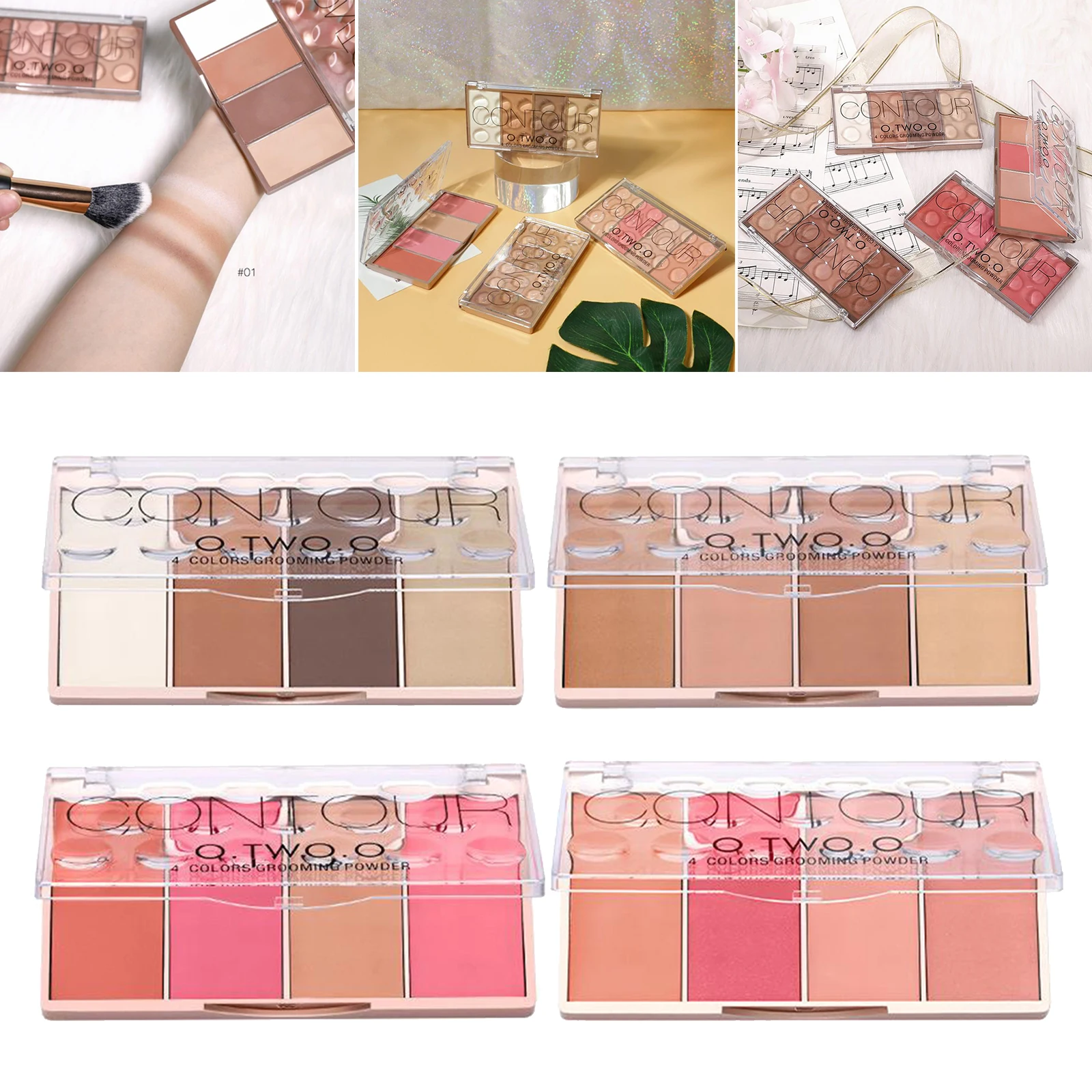 

Bronzer Blush Makeup Palette Natural Make Up Blushing Set Natural Satin Finish