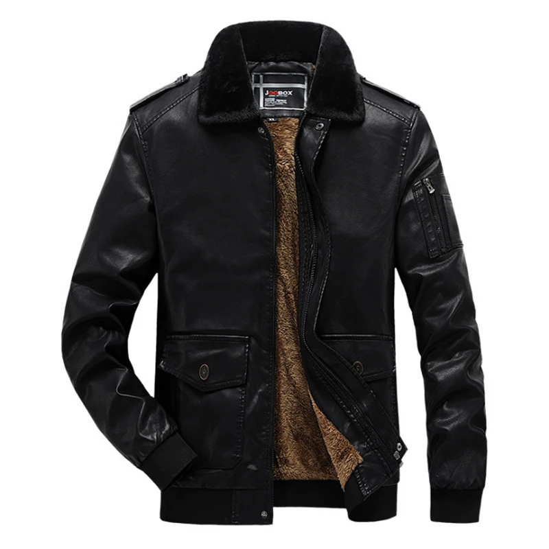 

Autumn Winter Mens Leather Jackets Coats British Style Motorcycle Leather Jacket Male Zippers PU Outerwear,Europe/US Size