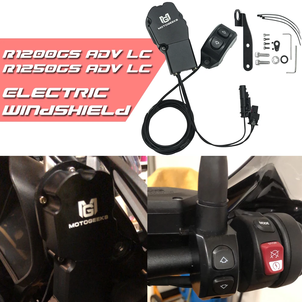 Для BMW R1250GS R1200GS ADV LC 2013 2021 Водонепроницаемый Электрический лобовое стекло Лифт