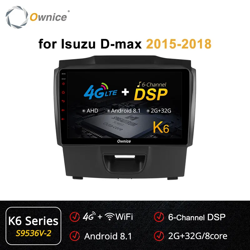S9536-2 k6 Ownice K3 K5 K6 Android 9,0 360 панорама DSP оптический автомобильный dvd-плеер gps для Chevrolet Trailblazer Colorado S10 Isuzu D-max MU-X - Цвет: S9536-2 k6