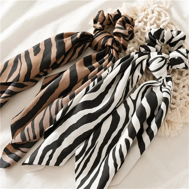 Женская резинка для волос с большим бантом и леопардовым принтом| |