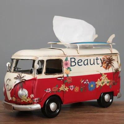 American retro creative napkin drawer tissue box Car van bus Bar Restaurant Hotel home living room decoration ornaments |