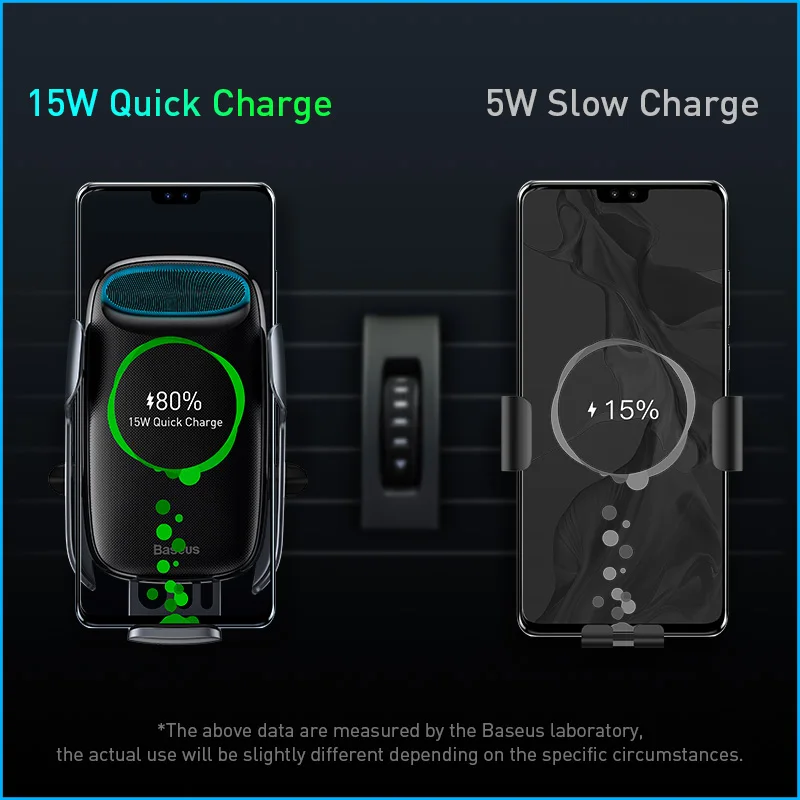 Автомобильный держатель для телефона Baseus 15 Вт Беспроводное зарядное устройство