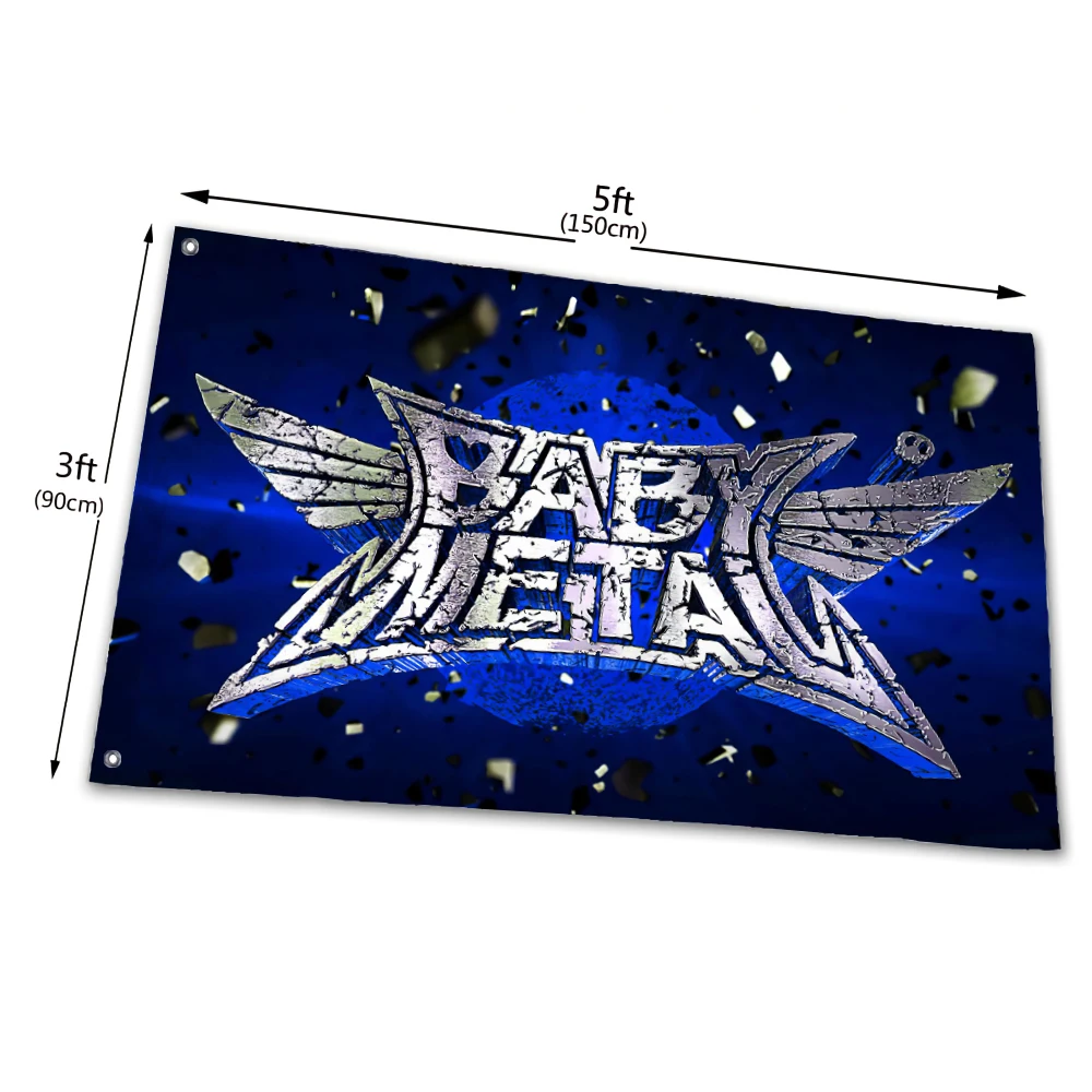 Флаг BABYMETAL 90*150 см 120*180 баннер на ремешке для вокала концерта с узором других